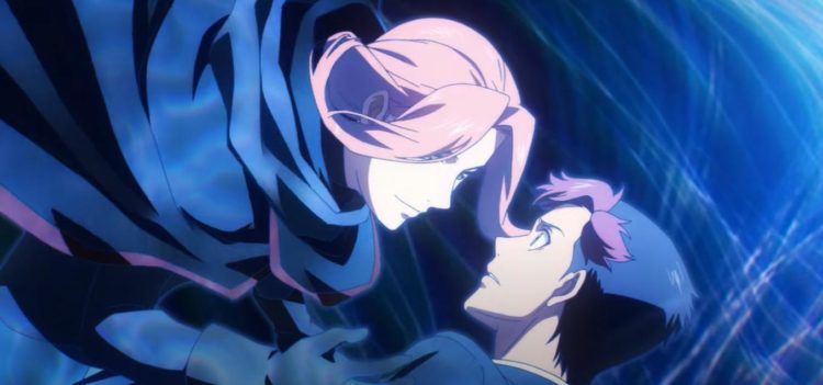 Jack and Al gaze into each others eyes whilst floating in space