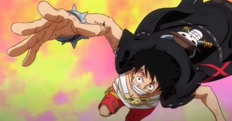 Luffy heading forward to attackin One Piece: Red trailer
