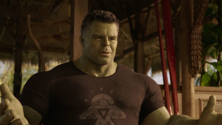 Mark Ruffalo as Smart Hulk / Bruce Banner in a t-shirt in She-Hulk: Attorney at Law
