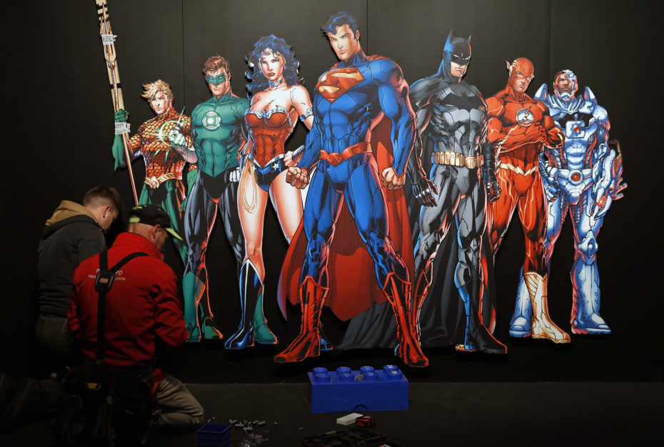 "The Art Of The Brick: DC Super Heroes" Exhibition At Parc De La Villette