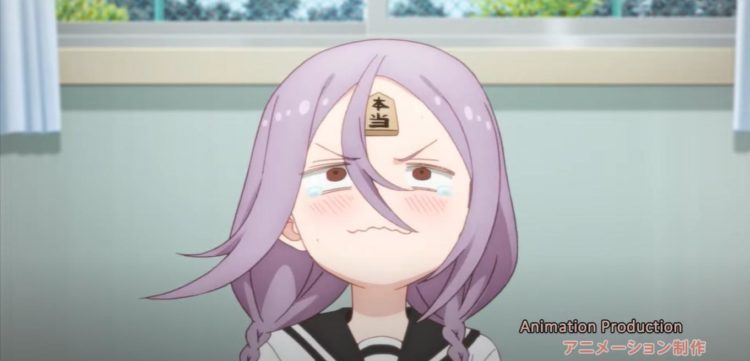 Urushi looks both embarrased an angry whilst playing Shogi with Tanaka