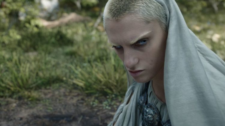 Sauron crouching in a field in The Lord of the Rings: The Rings of Power
