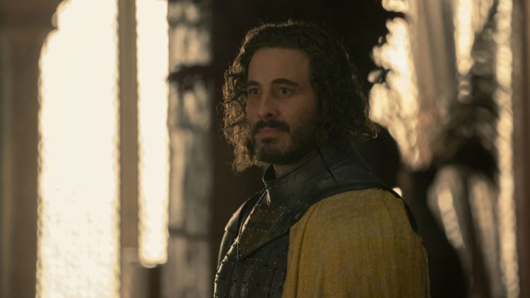 Ryan Corr as Ser Harwin Strong standing by a window in House of the Dragon Episode 6