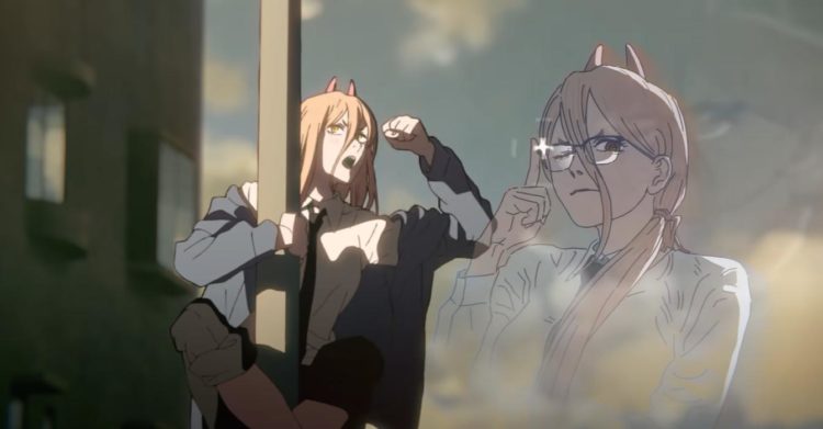 Power swings from a lamppost looking out over a highway with a character art transparent in the background