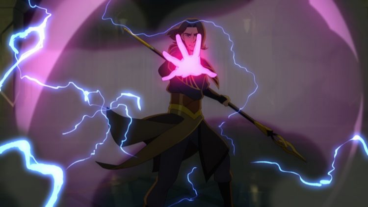 Josh Keaton as Rezaren Ammosine casting a hand spell in Dragon Age: Absolution