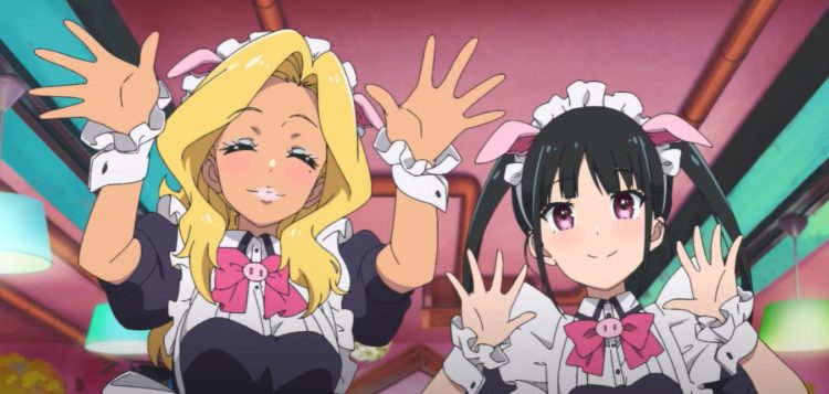 Yumechi and Shiipon welcome a guest to their maid cafe