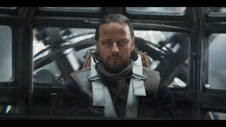 James McAvoy in the pilot's chair in His Dark Materials Season 3