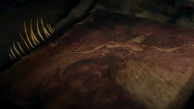 Necronomicon page in Evil Dead Rise
