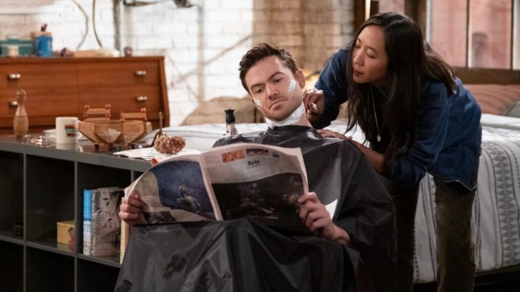 Charlie (Tom Ainsley) and Ellen (Tien Tran) in How I Met Your Father