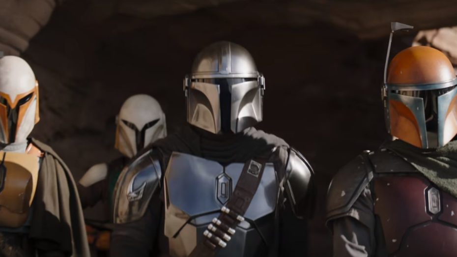 Din Djarin and other mandalorians in The Mandalorian