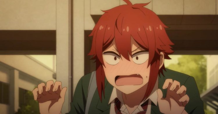 Tomo Aizawa attempts to sneak up on Jun with an embarrassed expression
