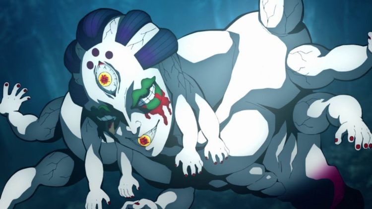 Gyokko appearing from his vase in Demon Slayer
