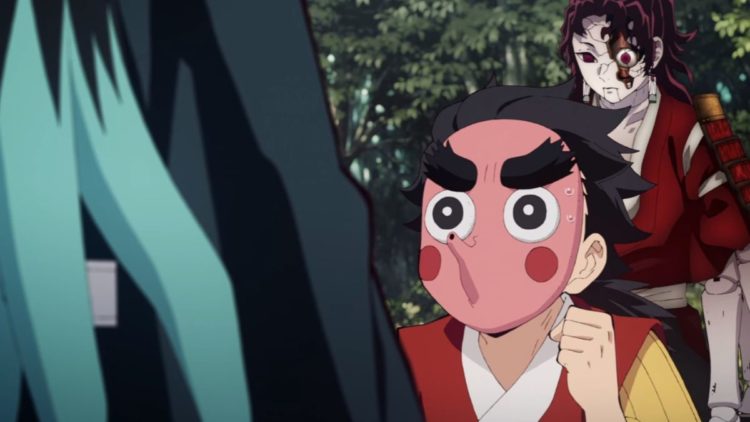 Kotetsu talking to the mist hashira in Demon Slayer