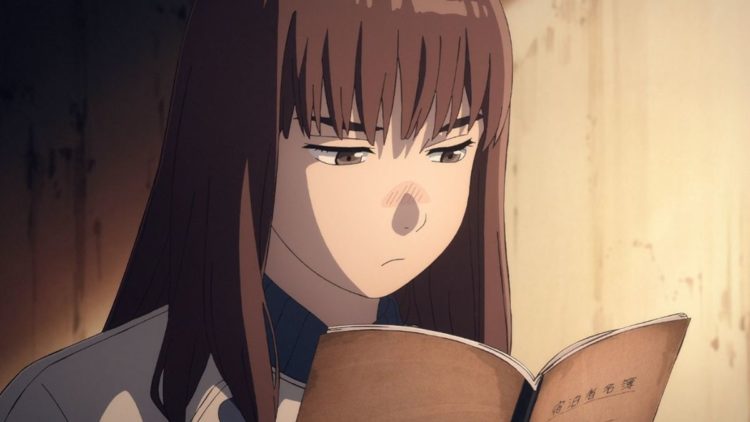 Tokio reading a book in Heavenly Delusion