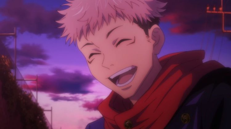 Yuji Itadori laughing in Jujutsu Kaisen